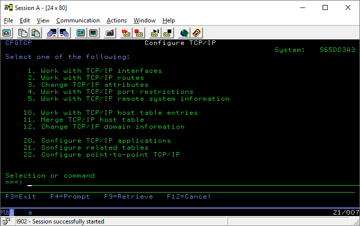 Configure TCP