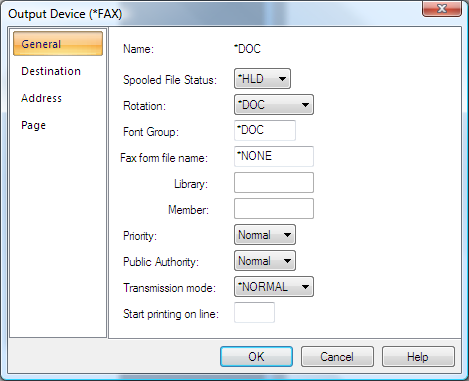 Fax General Settings