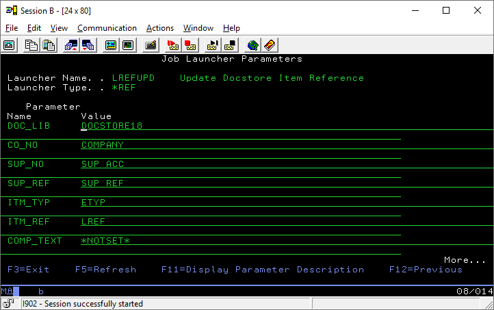 LREFUPD Parameters