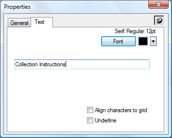 Static Text Element Properties