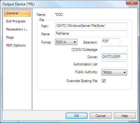 QNTC File Output